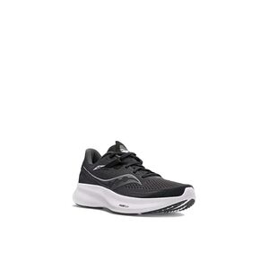 Saucony Women Ride 15 Running Shoe, Black White, New